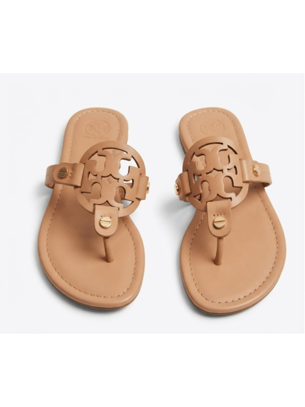 Tory Burch Miller Leather Sandals -"Light Sand" Womens size 8